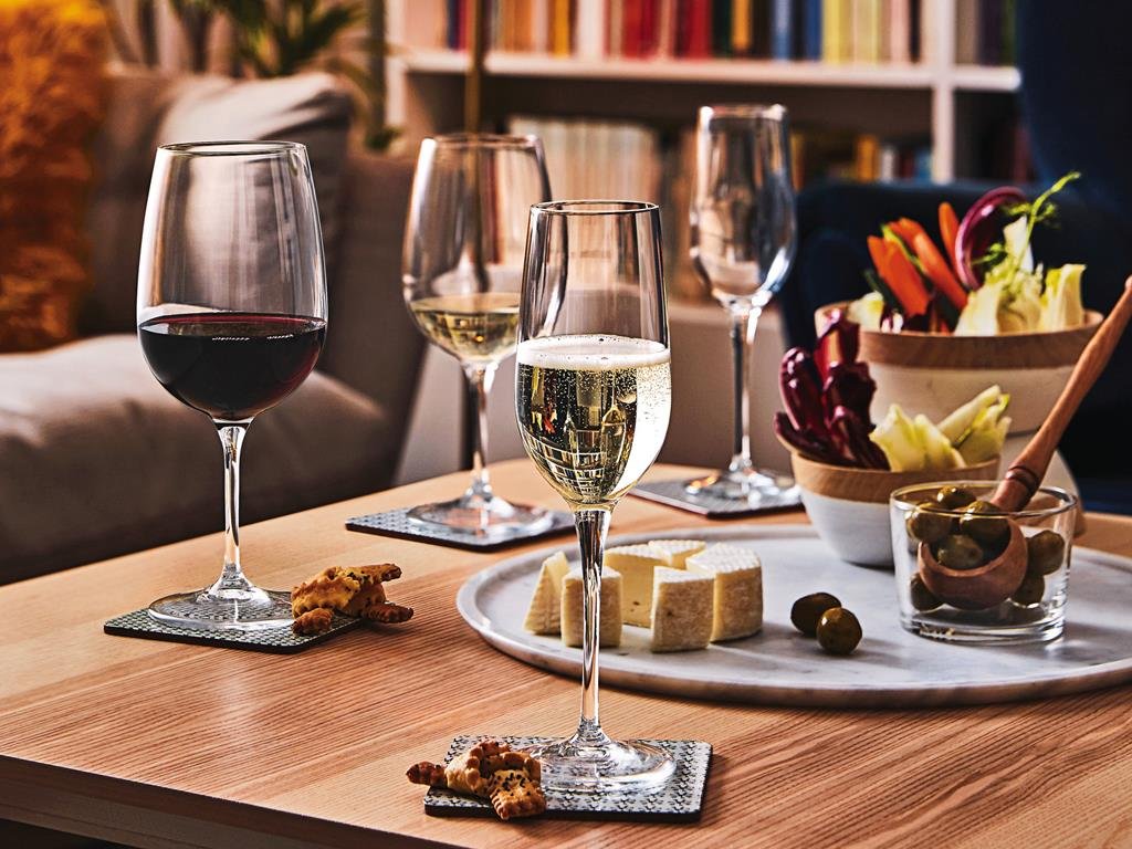 Bormioli rocco spazio flute glass set of 3 - 19cl